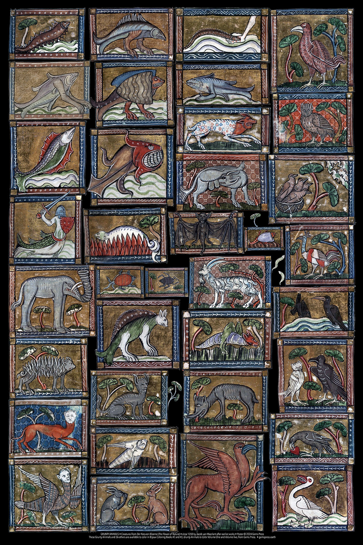 Grunty Animals Framed Poster 24 x 36" - Image 4
