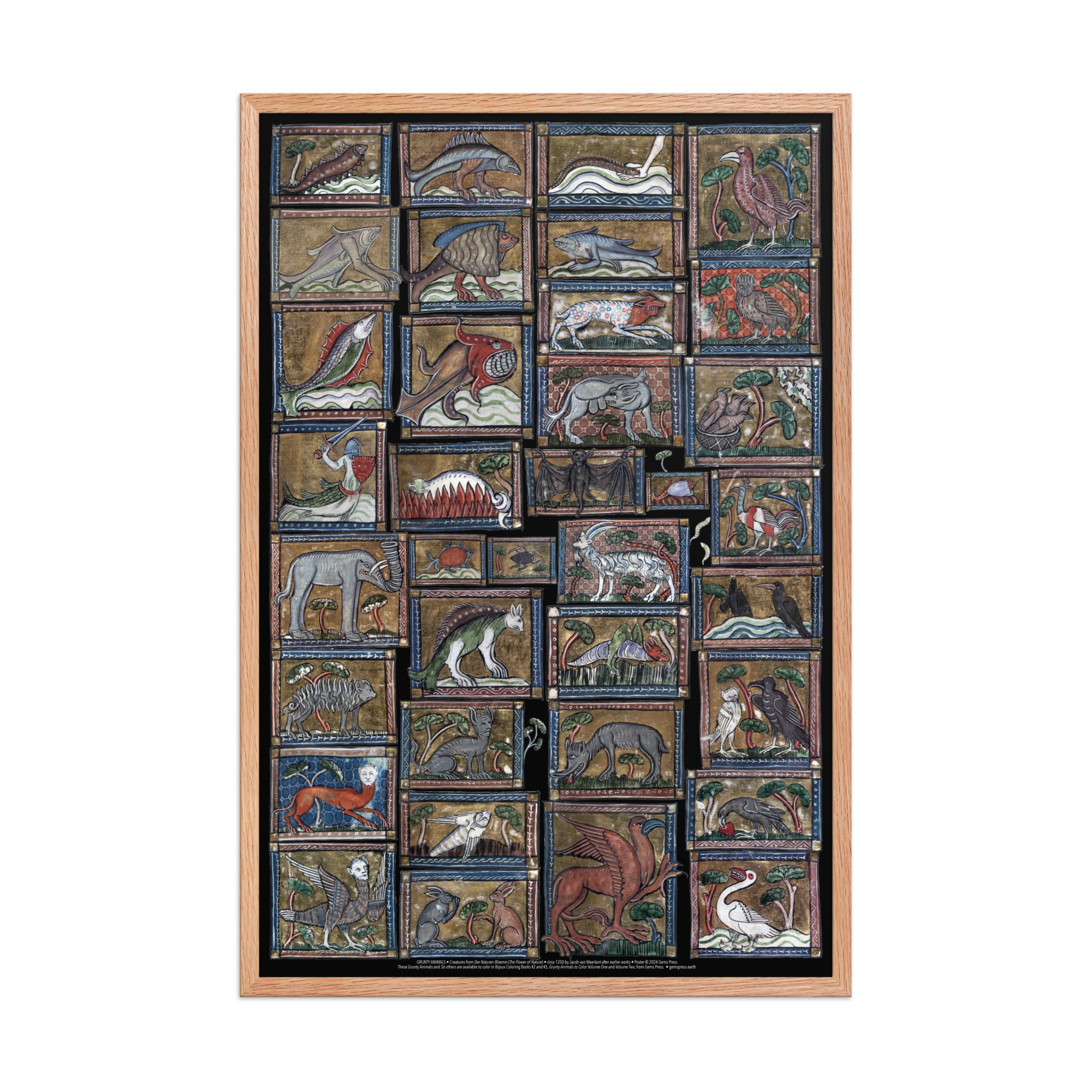Grunty Animals Framed Poster 24 x 36" - Image 2