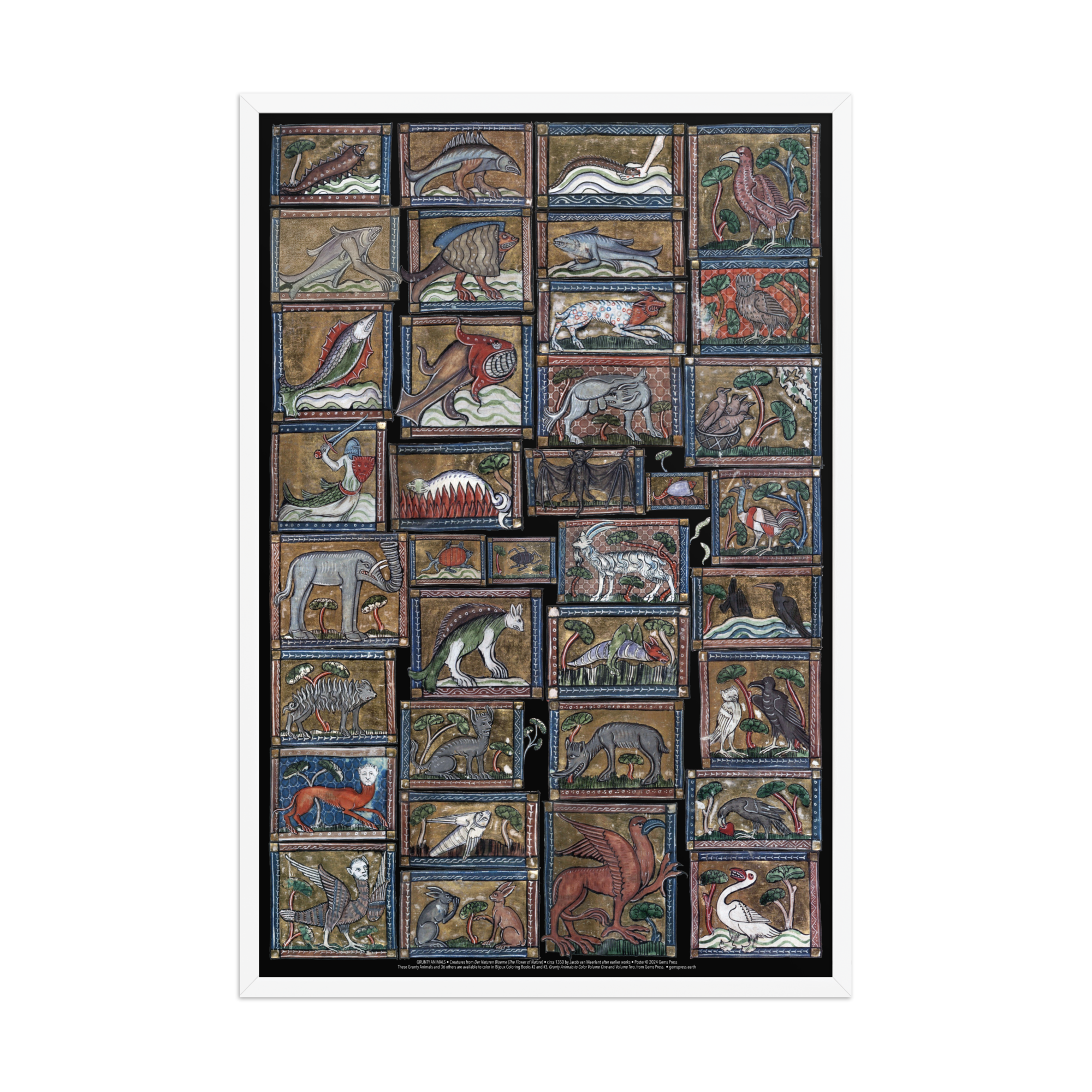 Grunty Animals Framed Poster 24 x 36" - Image 3