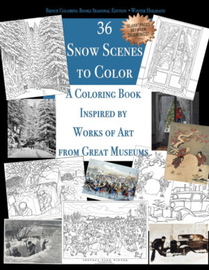 36 Snow Scenes to Color