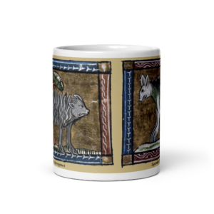 Grunty Animals Mug: Istrix (porcupine) and Equinilus (hippopotamus)