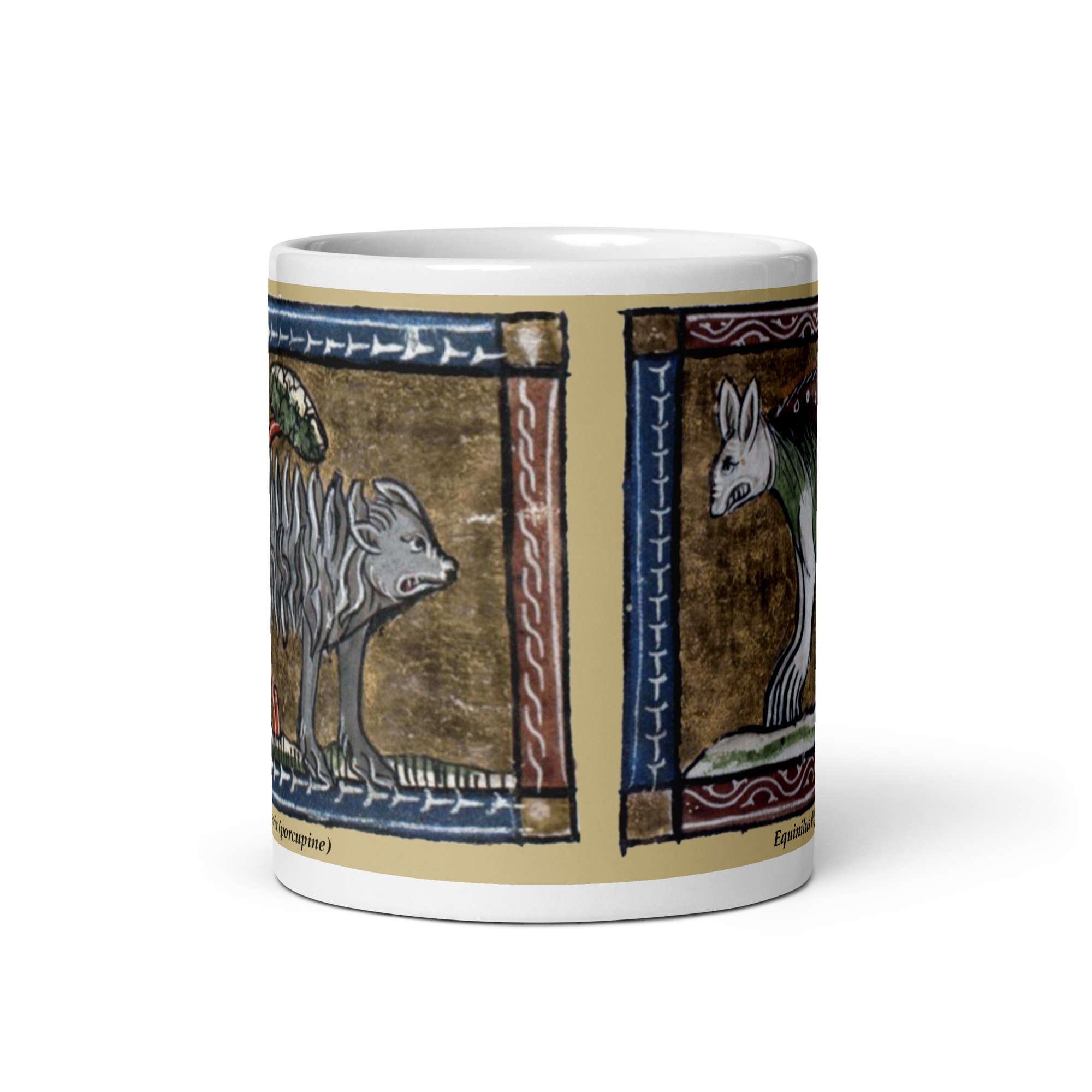 Grunty Animals Mug: Istrix (porcupine) and Equinilus (hippopotamus)