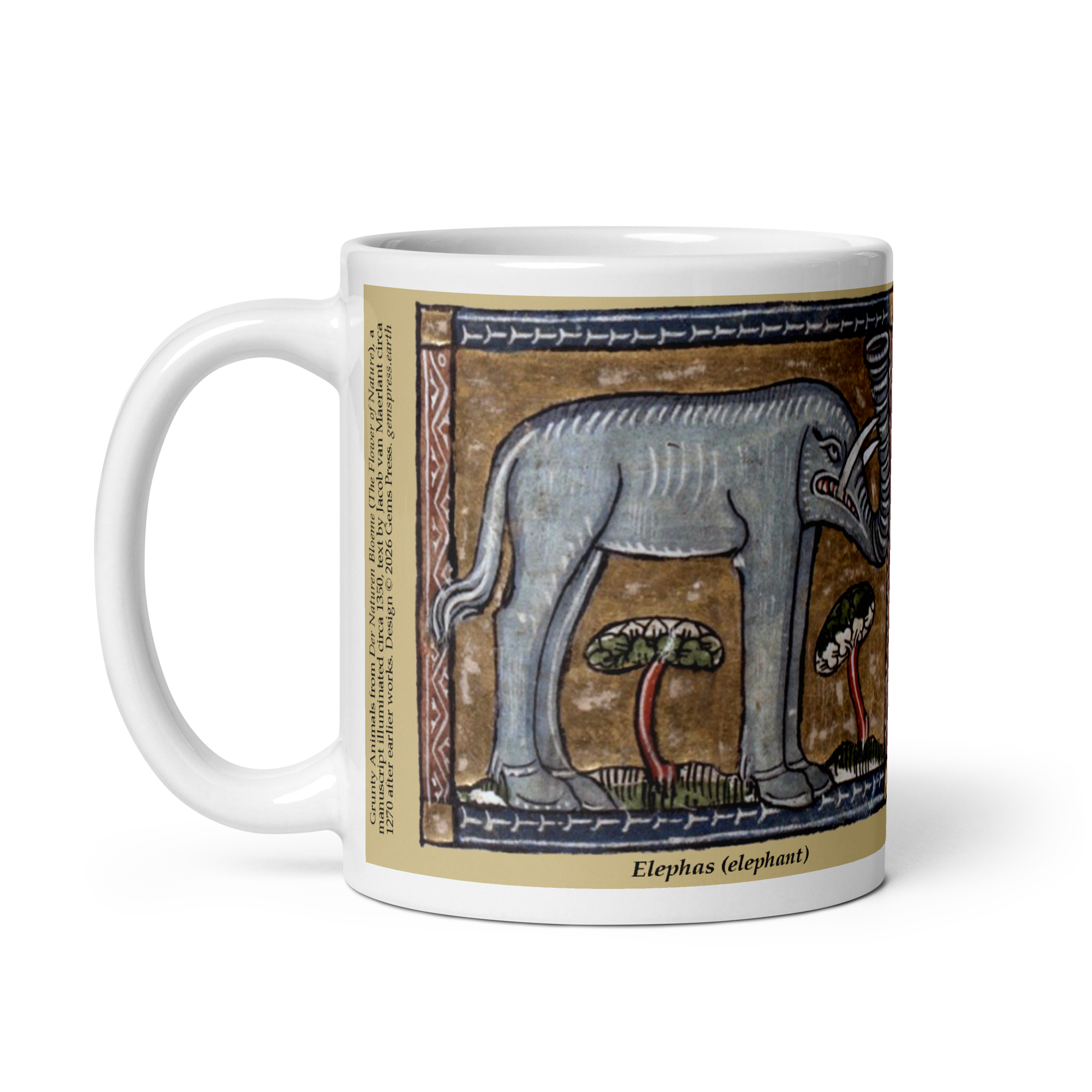 Grunty Animals Mug: Elephas (elephant) and Alches (elk) - Image 2