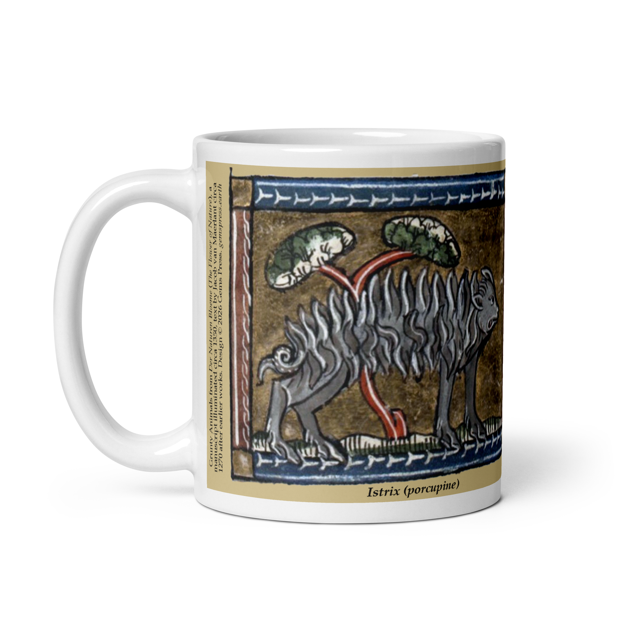 Grunty Animals Mug: Istrix (porcupine) and Equinilus (hippopotamus) - Image 3