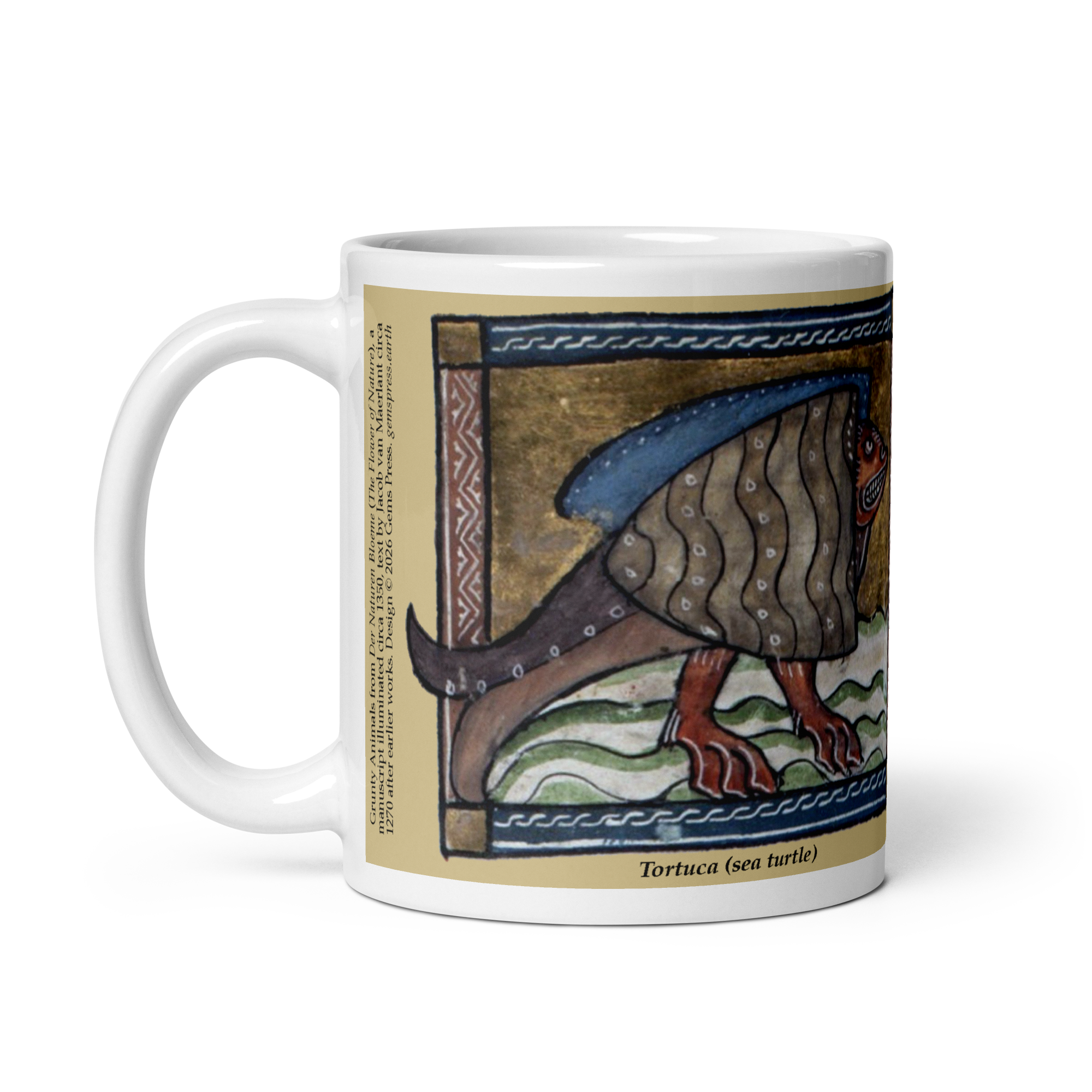 Grunty Animals Mug: Tortuca (sea turtle) and Zifius - Image 3