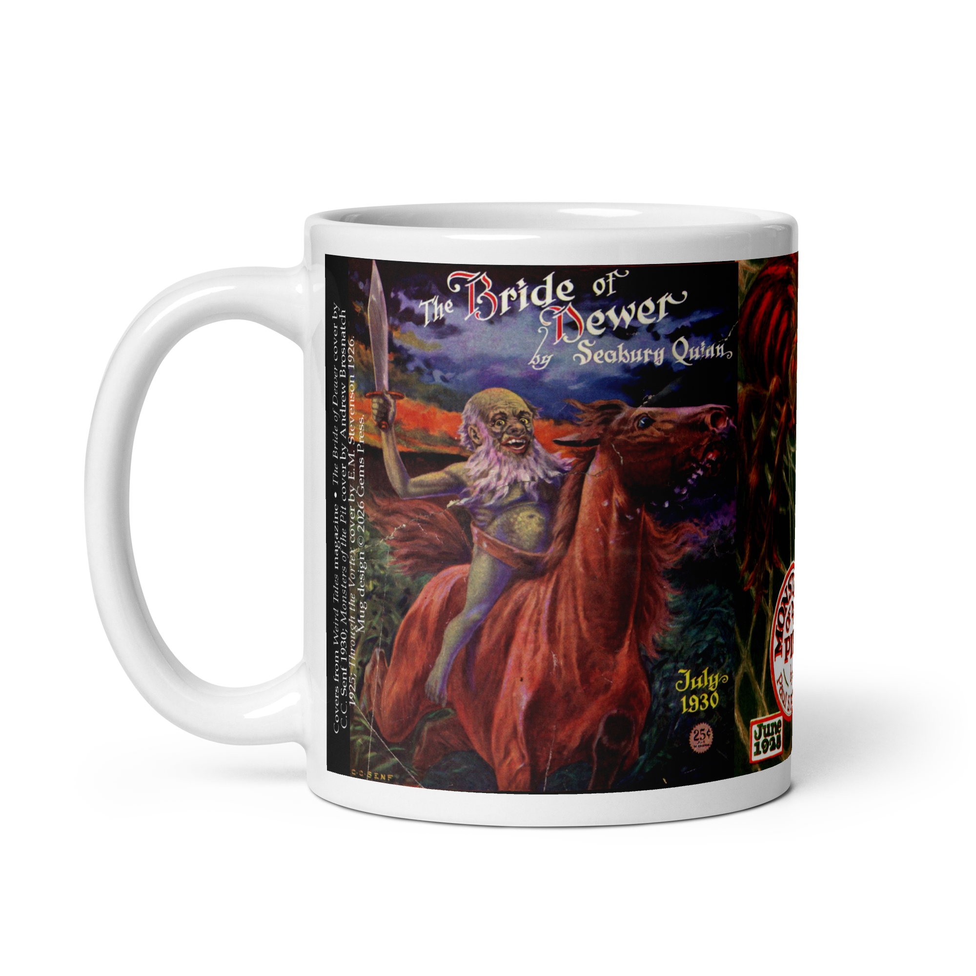 Weird Tales Mug: The Bride of Dewer, Monsters of the Pit, Through the Vortex - Image 2